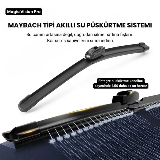Magic Vision Pro | Aracınıza Maybach Lüksü: Fıskiyeli Akıllı Silecek (Her Araca Uyumlu) SADESTİL