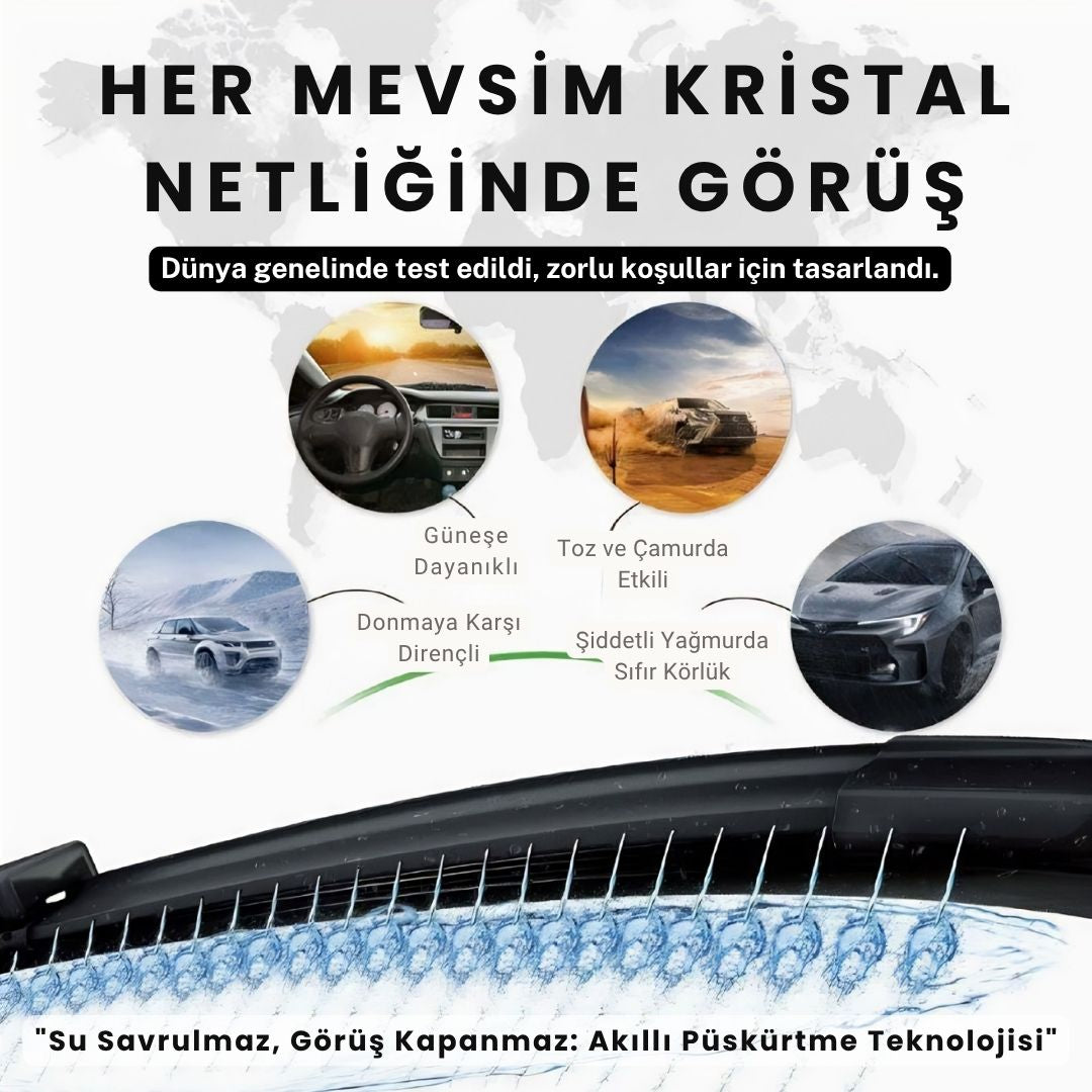 Magic Vision Pro | Aracınıza Maybach Lüksü: Fıskiyeli Akıllı Silecek (Her Araca Uyumlu)