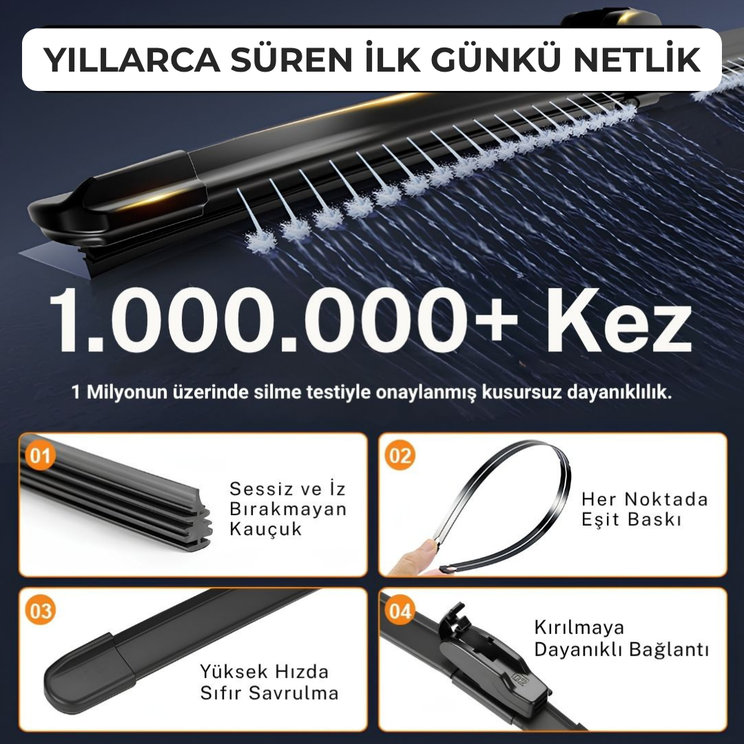 Silecek içinden fıskiye suyu çıkıyor — lazer delik teknolojisi
