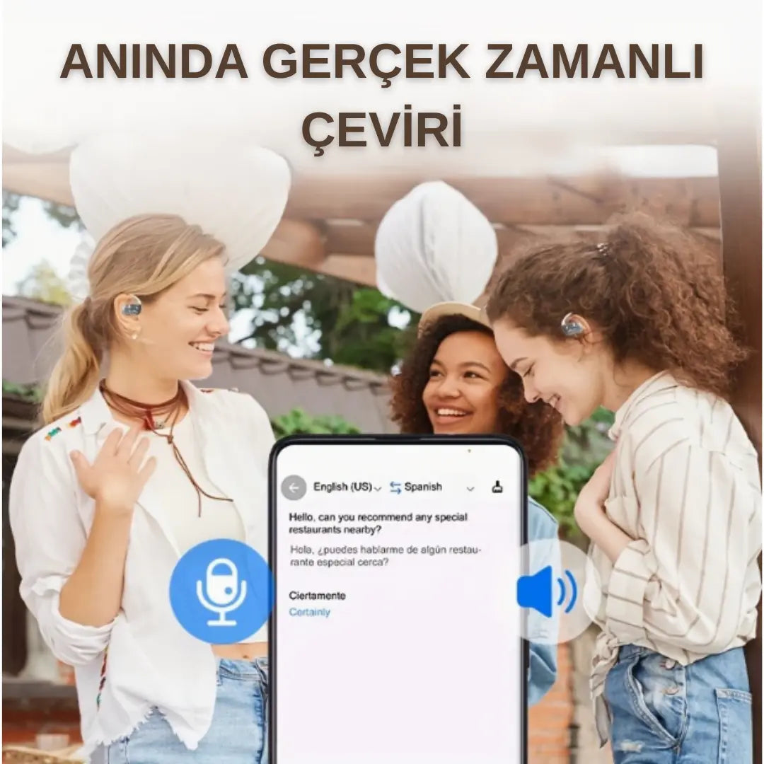 Lingvo™ 150 Dilde Akıllı Çeviri Kulaklık – Saniyeler İçinde Anında Çeviri sadestil2