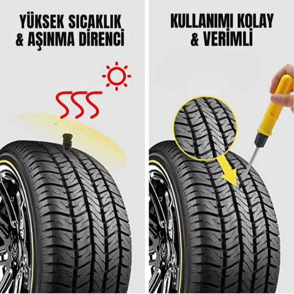 Profesyonel Lastik Tamir Vidası Seti (10'lu) - Taşınabilir Acil Yol Yardım Kiti