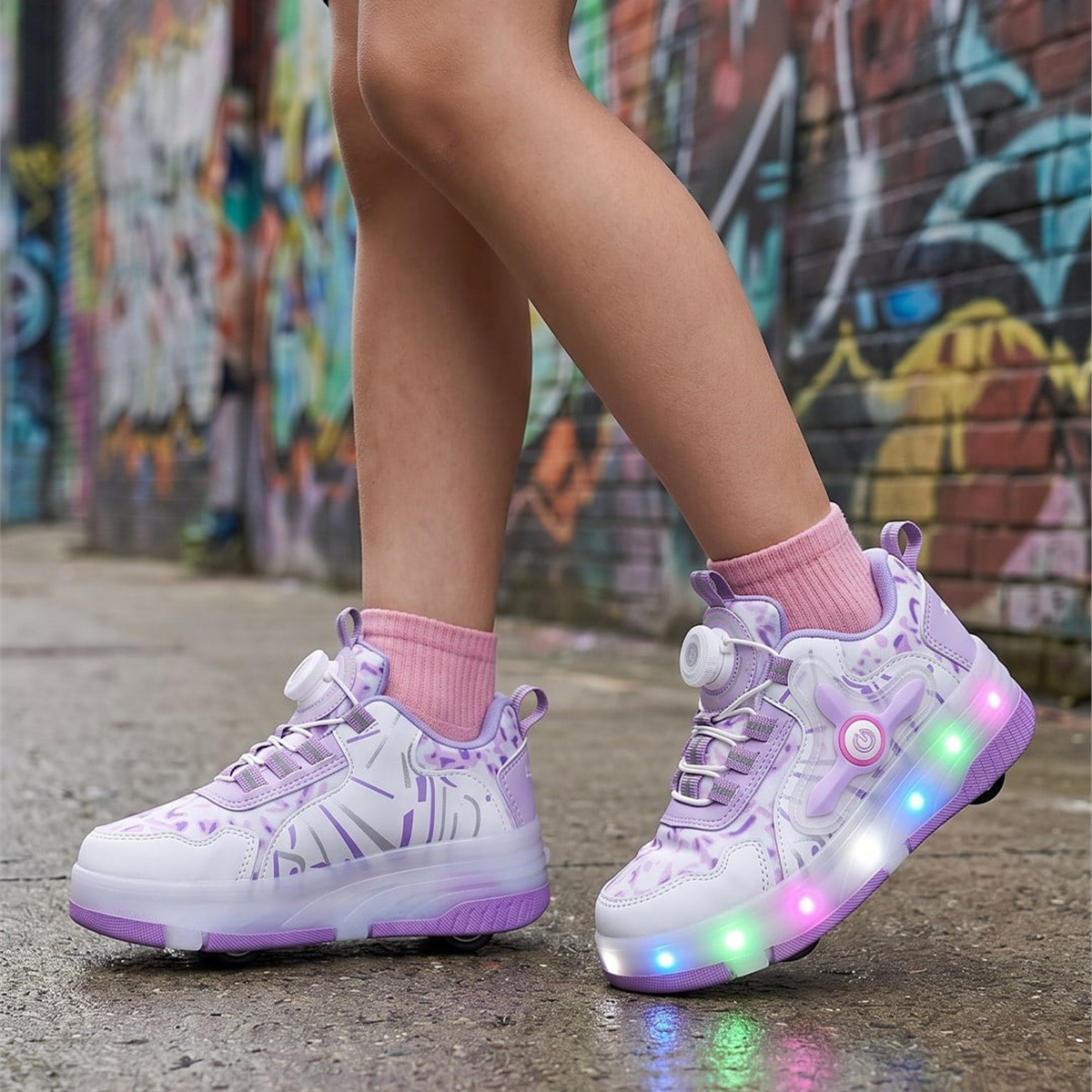Patenli ayakkabı çocuk sneaker modu - tekerleksiz kullanım
