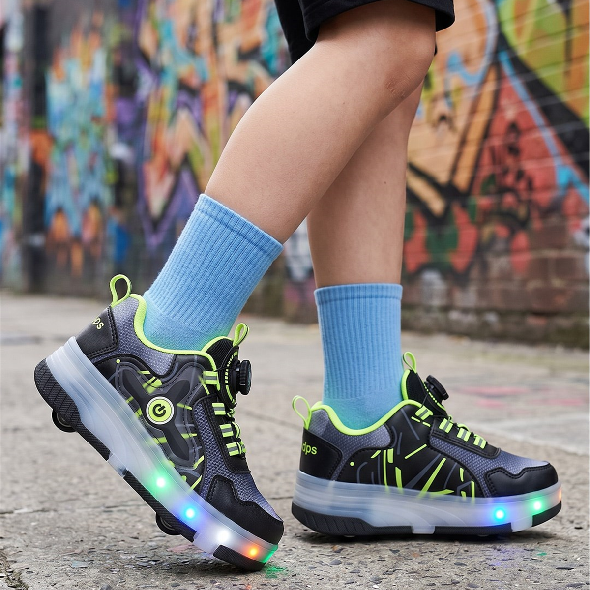 Patenli ayakkabı çocuk sneaker modu - tekerleksiz kullanım