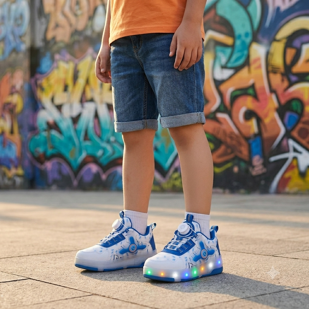 Patenli ayakkabı çocuk sneaker modu - tekerleksiz kullanım