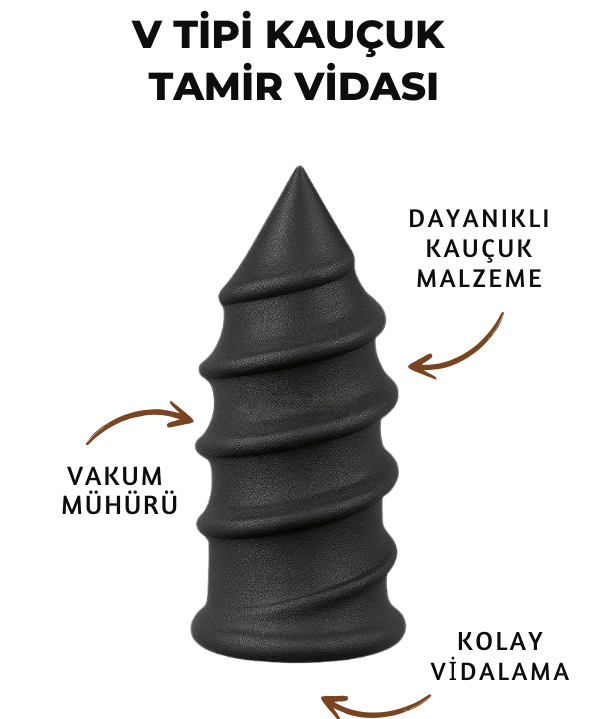 Profesyonel Lastik Tamir Vidası Seti (10'lu) - Taşınabilir Acil Yol Yardım Kiti